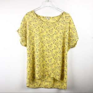 Pleione Yellow Bicycle Blouse